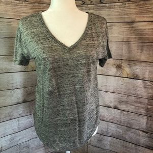 Forever 21 Basic Gray V-neck Short Sleeve Tshirt